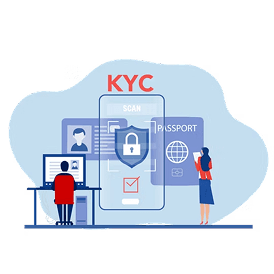 E-KYC identity verification illustration